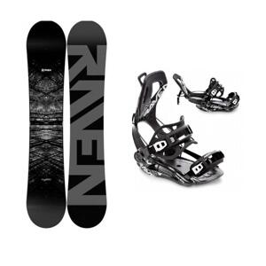 Raven Mystic snowboard + Raven FT360 black vázání - 145 cm + S (EU 35-40) - černo bílé