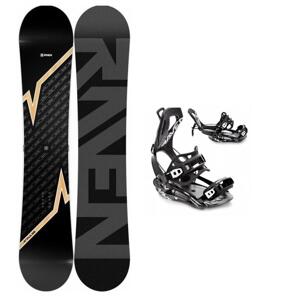 Raven Pulse snowboard + Raven FT360 black snowboardové vázání - 159 cm Wide + M (EU 39-42) - černo bílé