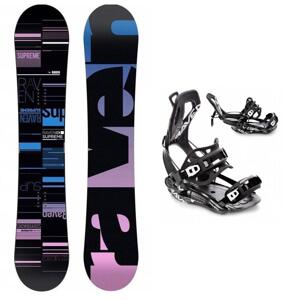 Raven Supreme black dámský snowboard + Raven FT360 black vázání - 143 cm + M (EU 39-42) - černo bílé