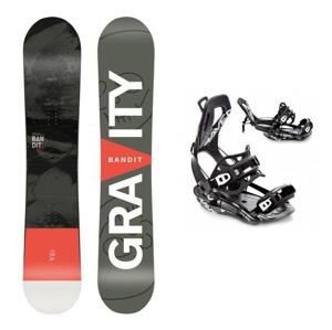 Gravity Bandit pánský snowboard + Raven FT360 black - 155 cm + S (EU 35-40) - černo bílé