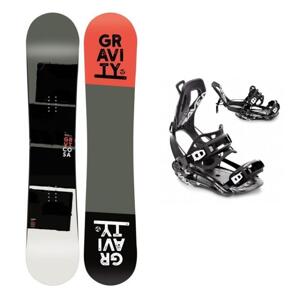 Gravity Cosa pánský snowboard + Raven FT360 black vázání - 151 cm + M (EU 39-42) - černo bílé