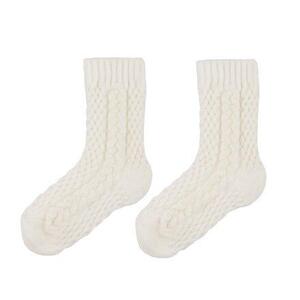 Vlnka Dětské tradiční ovčí ponožky Merino bílá - EU 32-34