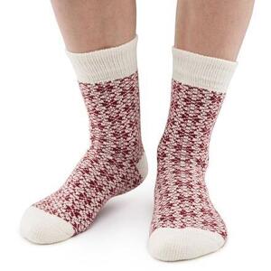 Vlnka Vánoční ponožky Merino červená - EU 35-37