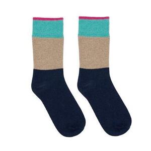Vlnka Ovčí ponožky Merino s kašmírem tmavě modrá - EU 35-37
