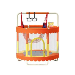 Sedco Dětská trampolína 140 cm s ochrannou sítí a vybavením - oranžová - Oranžová