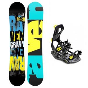 Raven Gravy junior mini dětský snowboard + Raven FT360 black/lime vázání - 110 cm + L (EU 41-44)