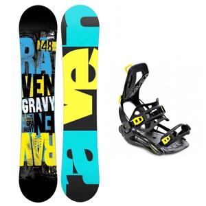 Raven Gravy junior snowboard + Raven FT360 black/lime snowboardové vázání - 140 cm + L (EU 41-44)
