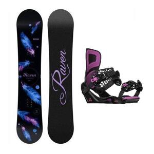 Raven Mia Black dámský snowboard + Gravity Rise black/purple vázání - 143 cm + L (EU 42-43)