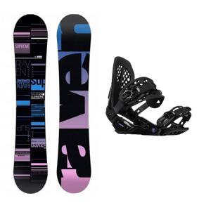 Raven Supreme black dámský snowboard + Gravity G2 Lady black vázání - 143 cm + M (EU 38-42)