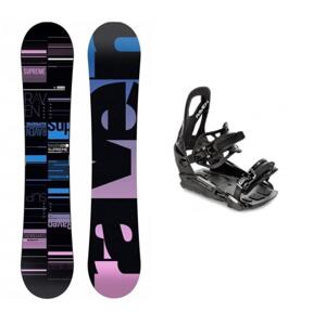 Raven Supreme black dámský snowboard + Raven S230 Black vázání - 143 cm + M/L (EU 40-47)