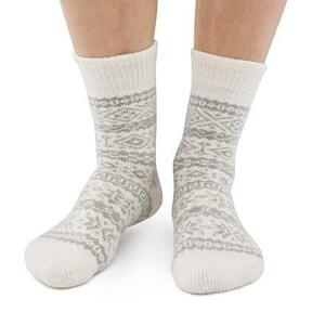Vlnka Ovčí ponožky Merino s norským vzorem - šedá - 35-37