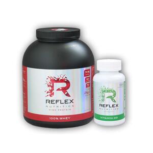Reflex Nutrition 100% Whey Protein 2000g + Vitamin D3 100 cps - Čokoláda