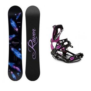 Raven Mia Black dámský snowboard + Raven FT360 black/fuchsia dámské vázání - 139 cm + S (EU 35-40)