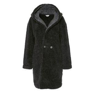 Vlnka Vlněný kabát s kapucí - černá - XS/S