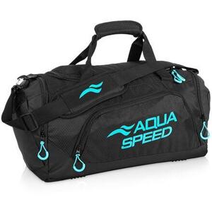 Aqua-Speed Duffle Bag L sportovní taška černá-tyrkysová - 1 ks