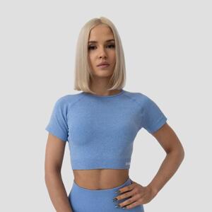 GymBeam Dámské tričko FLO Crop Top Blue - M - modrá