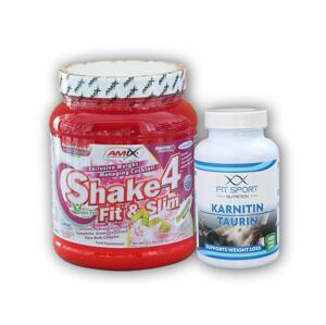FitSport Nutrition Karnitin Taurin 120cp + Shake4 500g - - banana