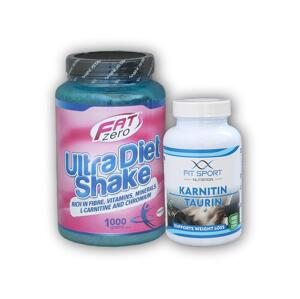 FitSport Nutrition Karnitin Taurin 120cp + Ultra diet 1000g - - banán