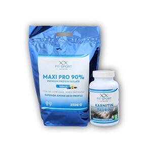 FitSport Nutrition Maxi Pro 2500g + Karnitin Taurin 120 cps - Vanilka