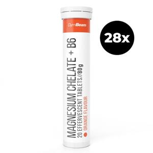 GymBeam Magnesium chelate + B6 28 x 20 tab - pomeranč