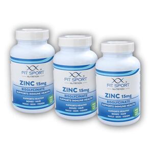 FitSport Nutrition 3x Zinc 15mg Bisglycinate 100 vege tabs