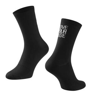 Force Ponožky LOVE YOUR RIDE černé - S-M/EU 36-41