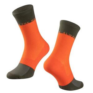 Force Ponožky MOVE oranžovo-zelené - L-XL/EU 42-46