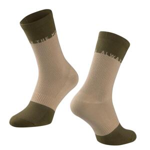 Force Ponožky MOVE hnědo-zelené - L-XL/EU 42-46
